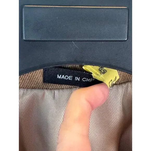 Calvin Klein Men’s 42L Tan Corduroy Blazer Sport Coat 3 Button Classic Fall Prep - Picture 7 of 8